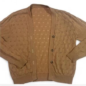 Men's Brown Cardigan Sweater